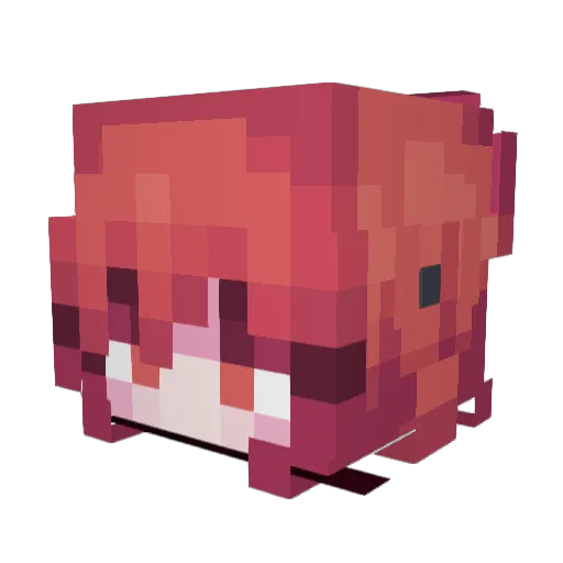 KanaBird Minecraft avatar head, 3D render