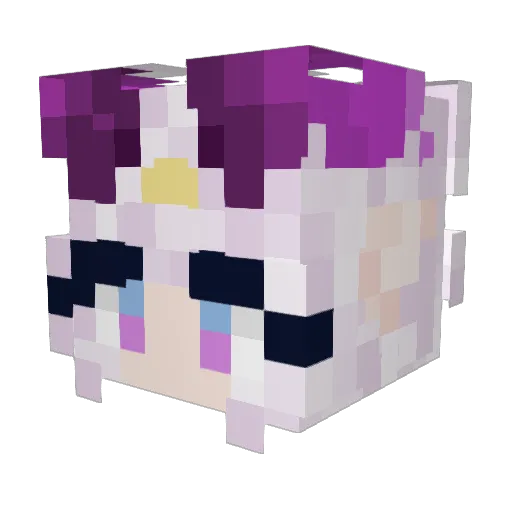 KanaaVT Minecraft avatar head, 3D render