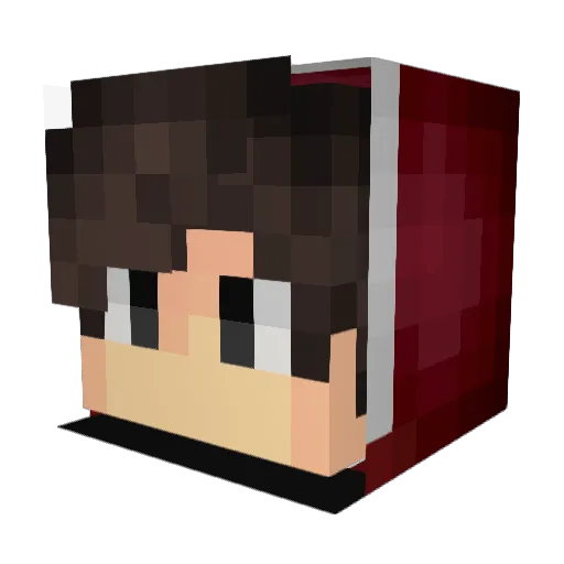 Kanackmichan Minecraft avatar head, 3D render