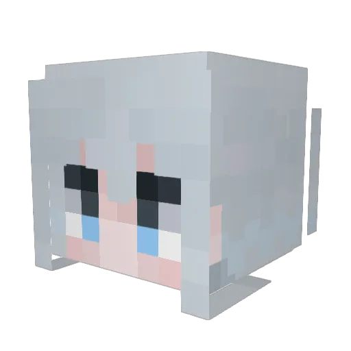 Kanade233 Minecraft avatar head, 3D render