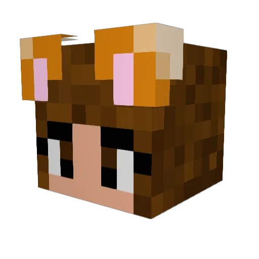 Kanae_431 Minecraft avatar head, 3D render