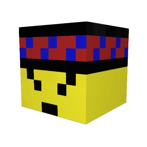 Kanagawa20 Minecraft avatar head, 3D render