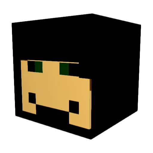Kanagias Minecraft avatar head, 3D render