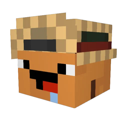 Kanaki_21 Minecraft avatar head, 3D render