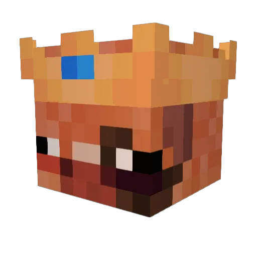 Kanakoz Minecraft avatar head, 3D render