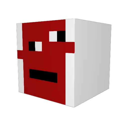 Kanalium Minecraft avatar head, 3D render