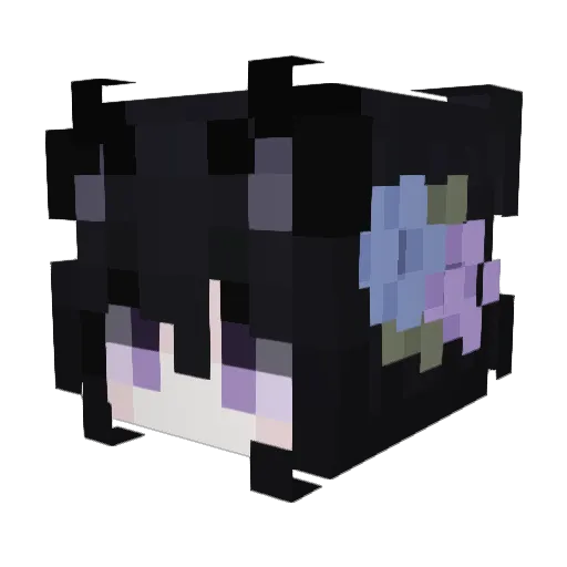 Kanami33 Minecraft avatar head, 3D render