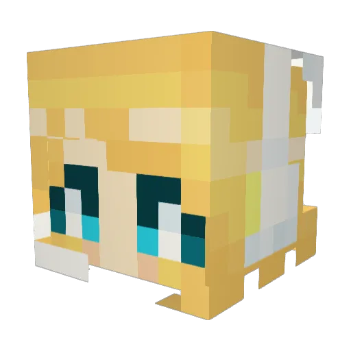 Kanananan Minecraft avatar head, 3D render