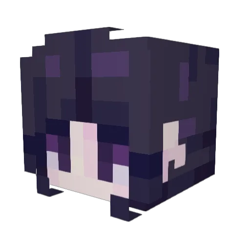KanaoButterfly Minecraft avatar head, 3D render
