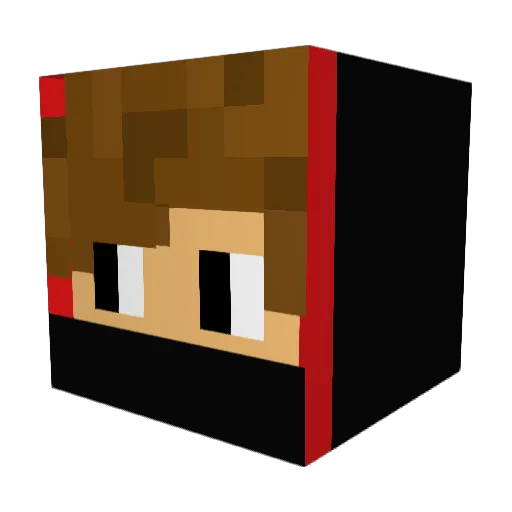 KanaqXD Minecraft avatar head, 3D render