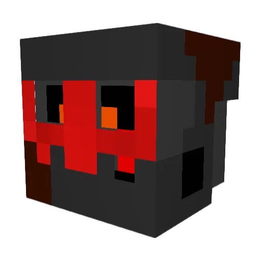 Kanarion Minecraft avatar head, 3D render