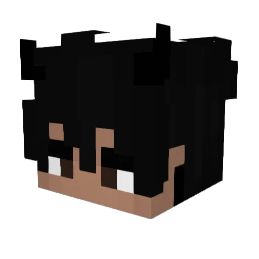 KanashiiHito Minecraft avatar head, 3D render