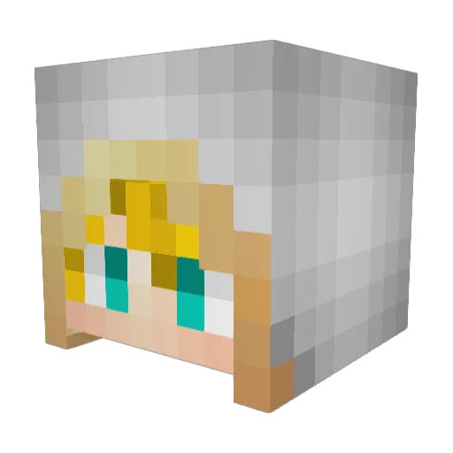 Kanata_Kira Minecraft avatar head, 3D render