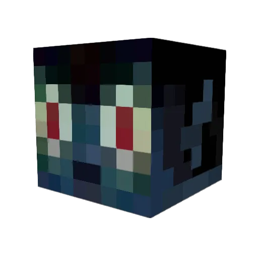 KancerBoy Minecraft avatar head, 3D render