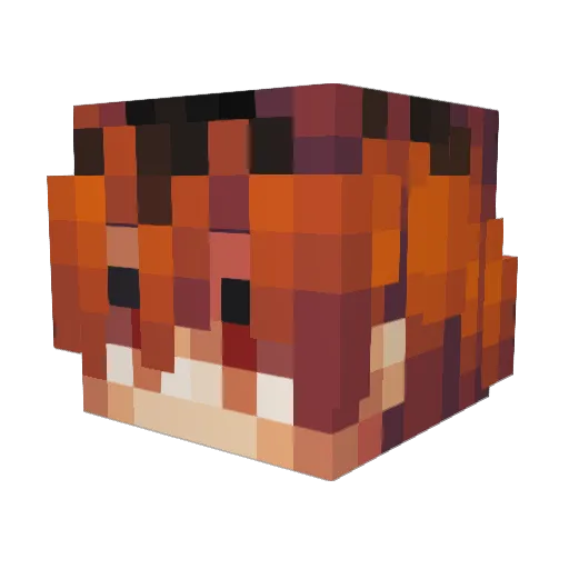 Kanchiz Minecraft avatar head, 3D render