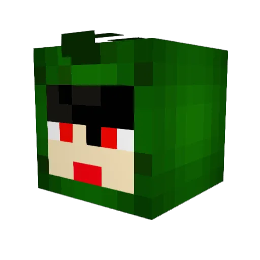 KanchoZ Minecraft avatar head, 3D render
