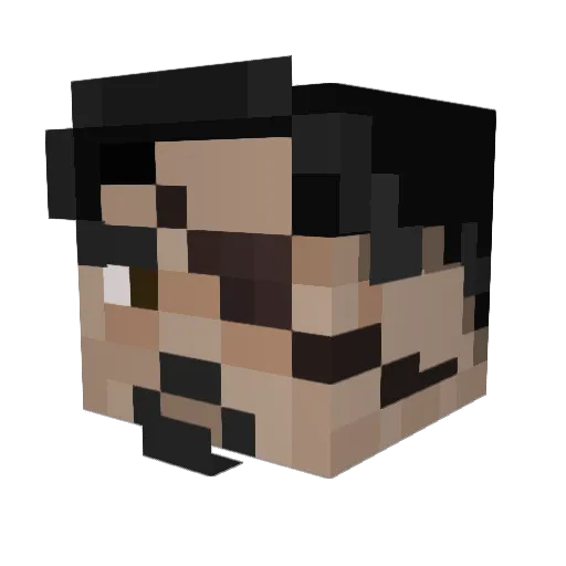 KandEMiner Minecraft avatar head, 3D render