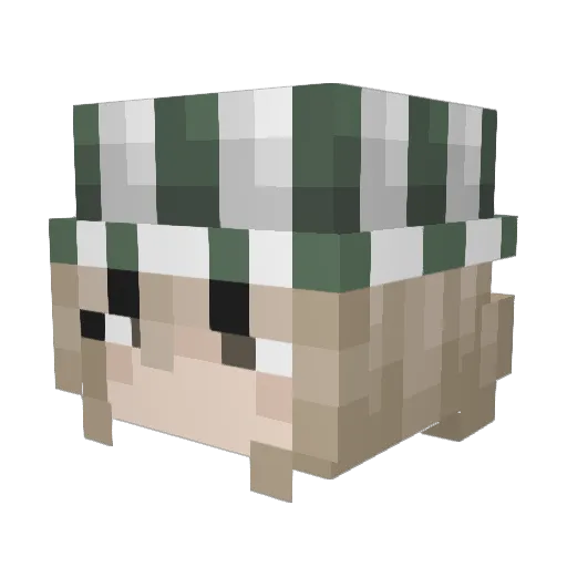 KandVs Minecraft avatar head, 3D render