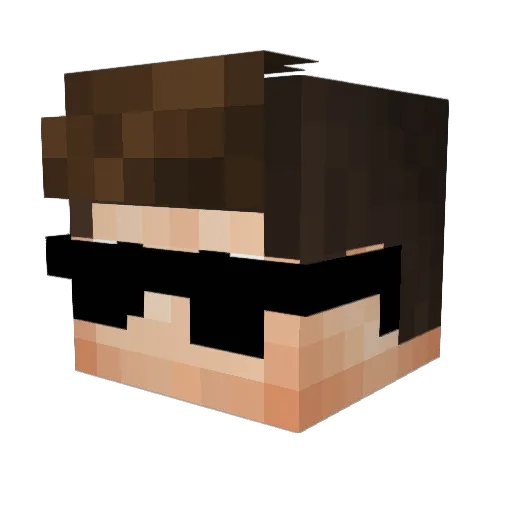 Kandic Minecraft avatar head, 3D render
