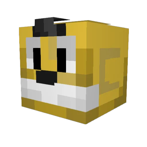 KandiiBug Minecraft avatar head, 3D render