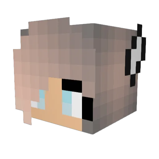 Kandy421 Minecraft avatar head, 3D render