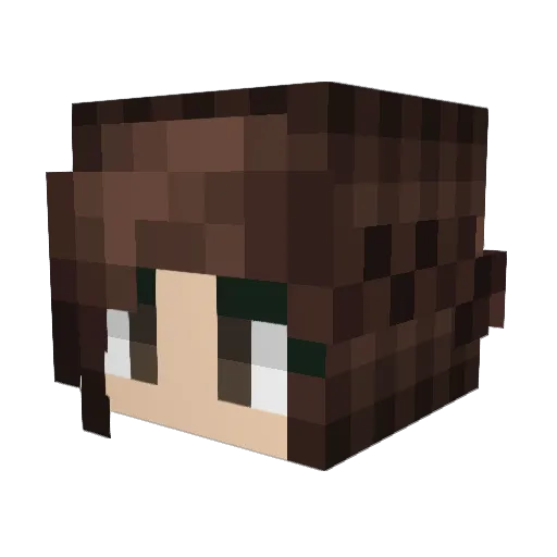 KandyKookie Minecraft avatar head, 3D render