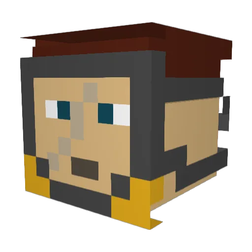 KaneDVB Minecraft avatar head, 3D render