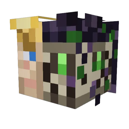 KaneDarkly Minecraft avatar head, 3D render