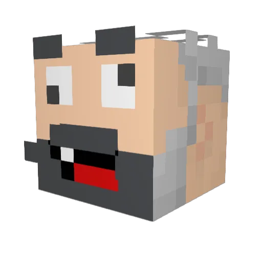 KaneFilms Minecraft avatar head, 3D render
