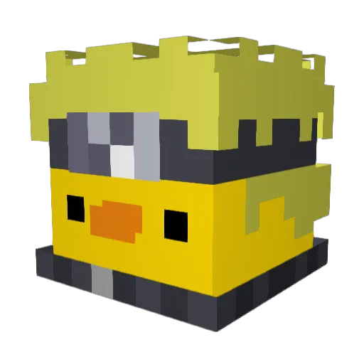 Kaneekibb Minecraft avatar head, 3D render