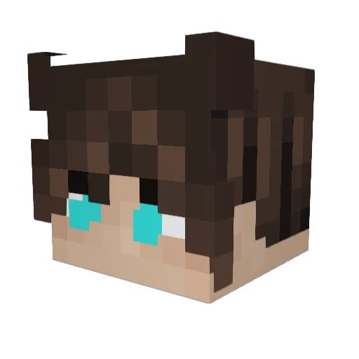 Kanegibs Minecraft avatar head, 3D render