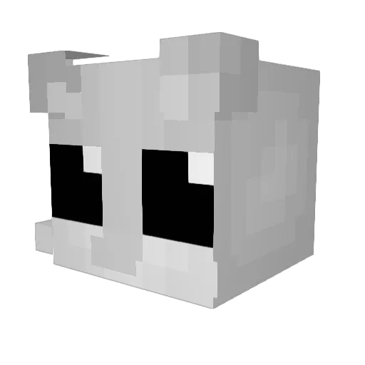 Kaneigonan Minecraft avatar head, 3D render