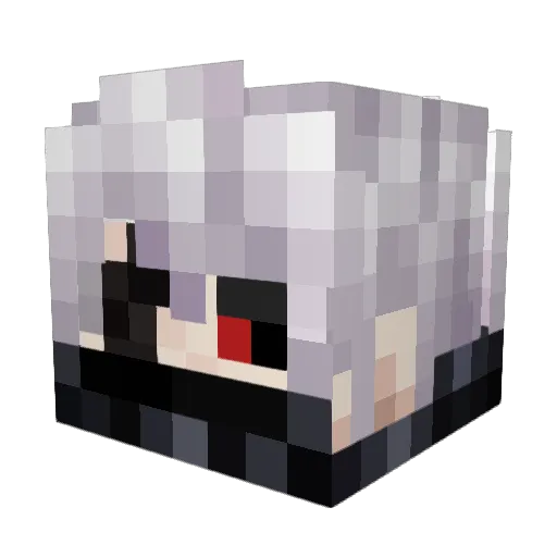 KanekiCalamity Minecraft avatar head, 3D render