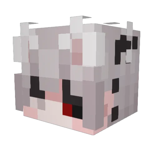 KanekiJack Minecraft avatar head, 3D render