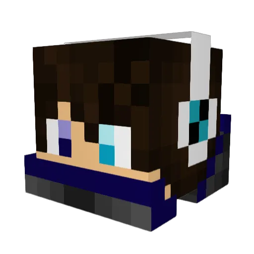 Kaneki_Eater2 Minecraft avatar head, 3D render