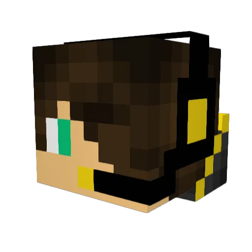 Kaneo Minecraft avatar head, 3D render