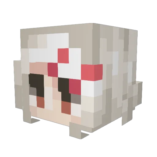 Kanerthia Minecraft avatar head, 3D render