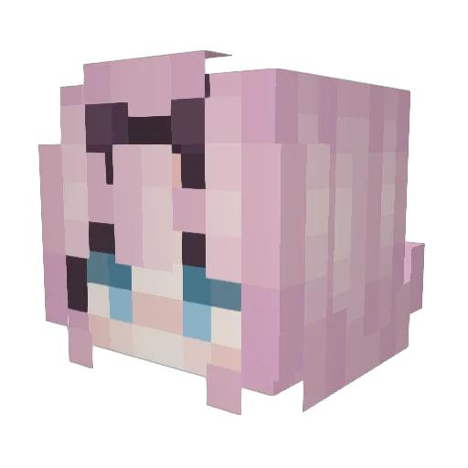 Kaneshka Minecraft avatar head, 3D render