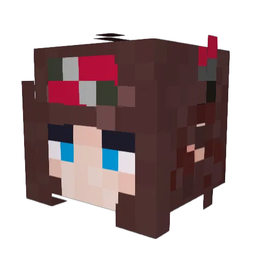 Kang124 Minecraft avatar head, 3D render