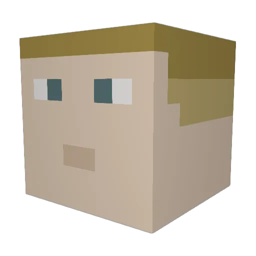 KangBucket Minecraft avatar head, 3D render