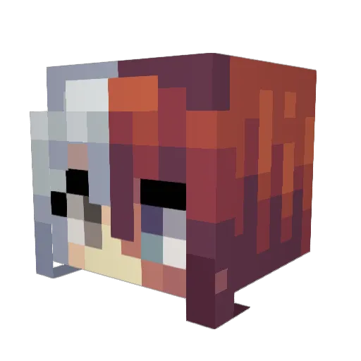 KangGuo Minecraft avatar head, 3D render