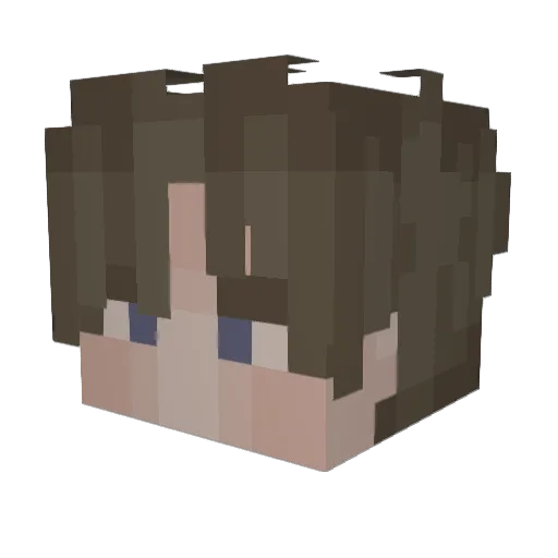 KangRendang Minecraft avatar head, 3D render