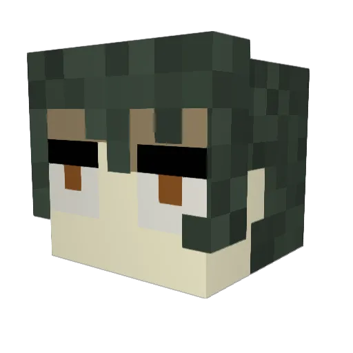 KangStar Minecraft avatar head, 3D render