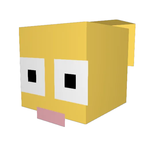 Kang_kang__ Minecraft avatar head, 3D render