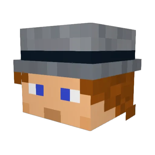 Kangarious Minecraft avatar head, 3D render