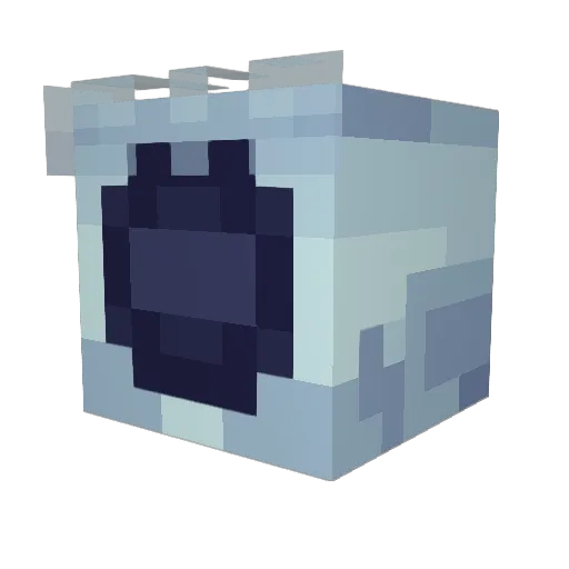 Kanglu Minecraft avatar head, 3D render