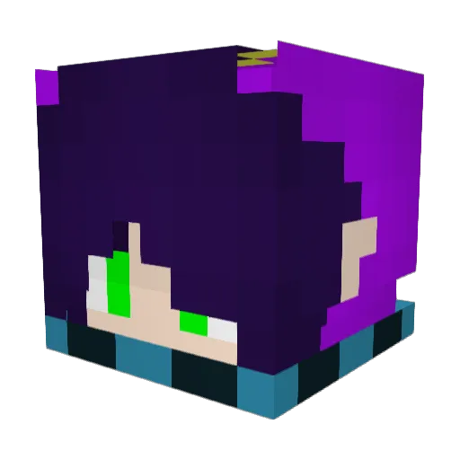 KaniCakes Minecraft avatar head, 3D render