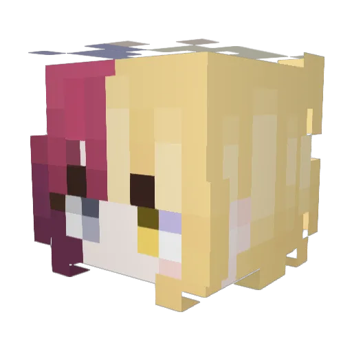 KaniStep Minecraft avatar head, 3D render