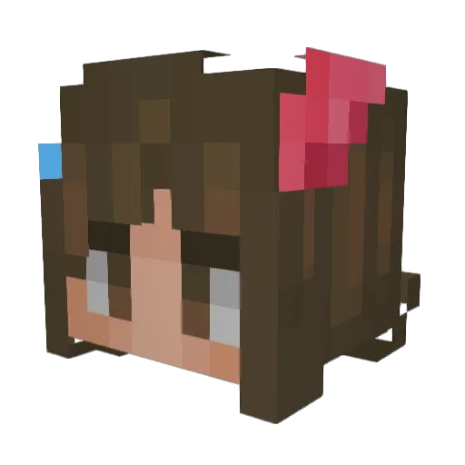 KaniZhx Minecraft avatar head, 3D render