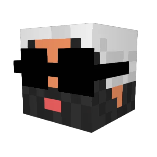 Kanify Minecraft avatar head, 3D render